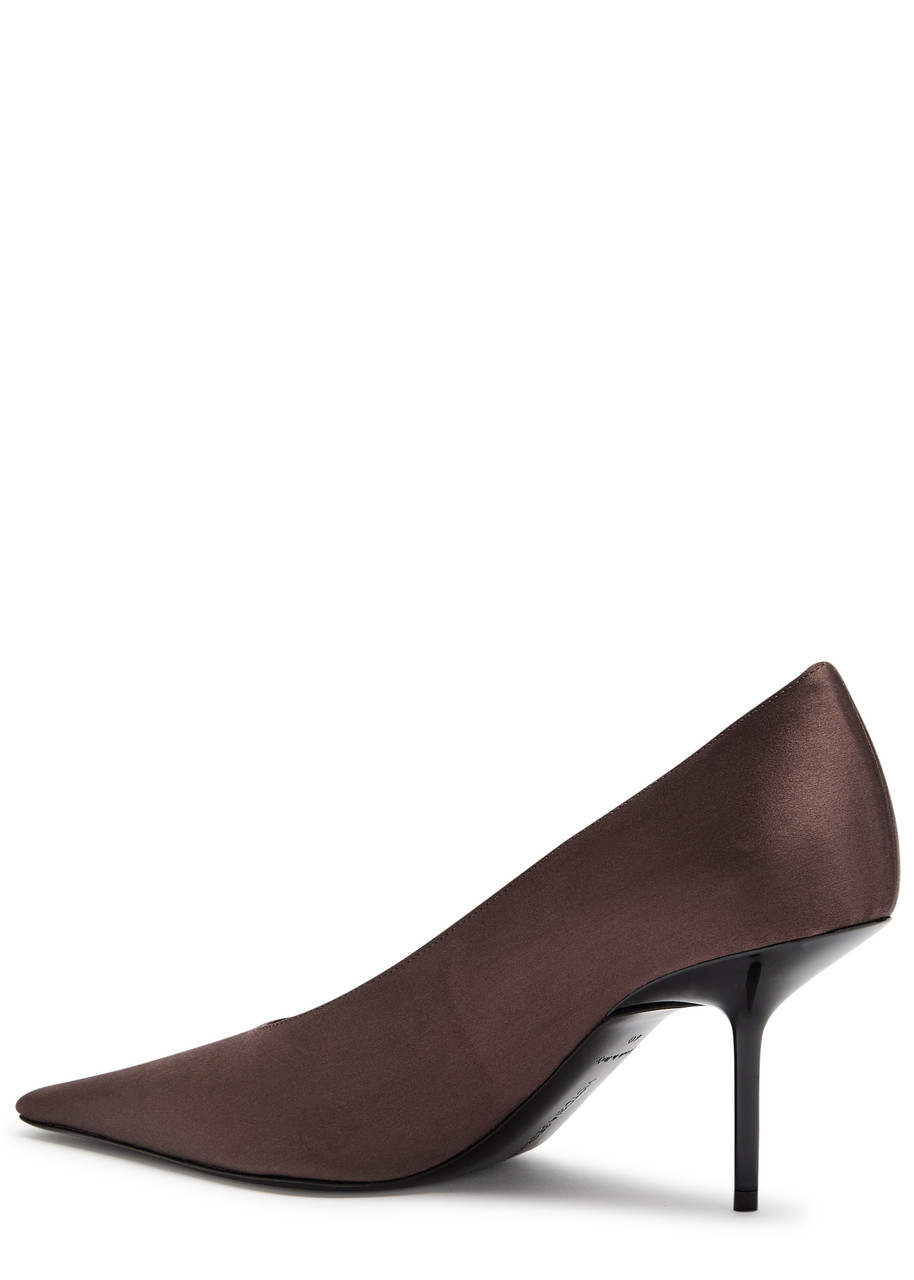  Victoria Beckham 75 Satin Pumps - Brown 