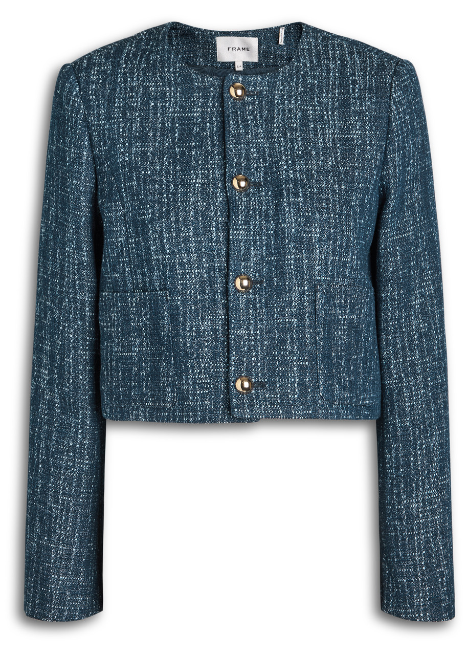 Frame The Tweed Jacket - Indigo - XS (UK6 / XS)