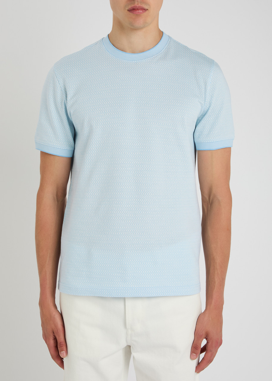 Ps By Paul Smith Ps Paul Smith Houndstooth-print Cotton T-shirt In Animal Print
