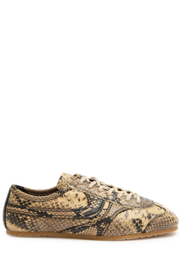 DRIES VAN NOTEN Dustin python-effect leather sneakers Harvey