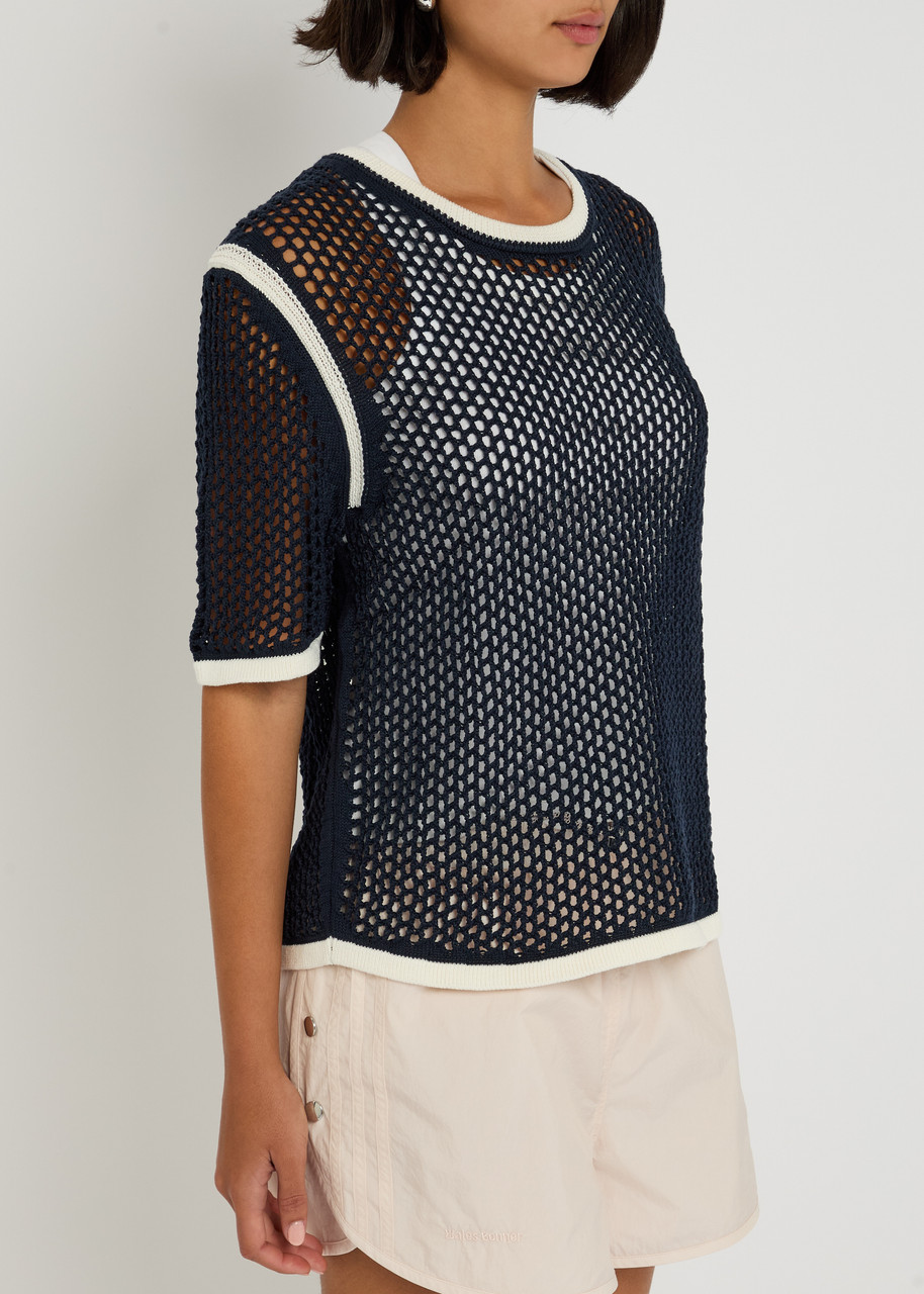 Adidas Originals Adidas X Wales Bonner X Wales Bonner Open-knit T-shirt In Black