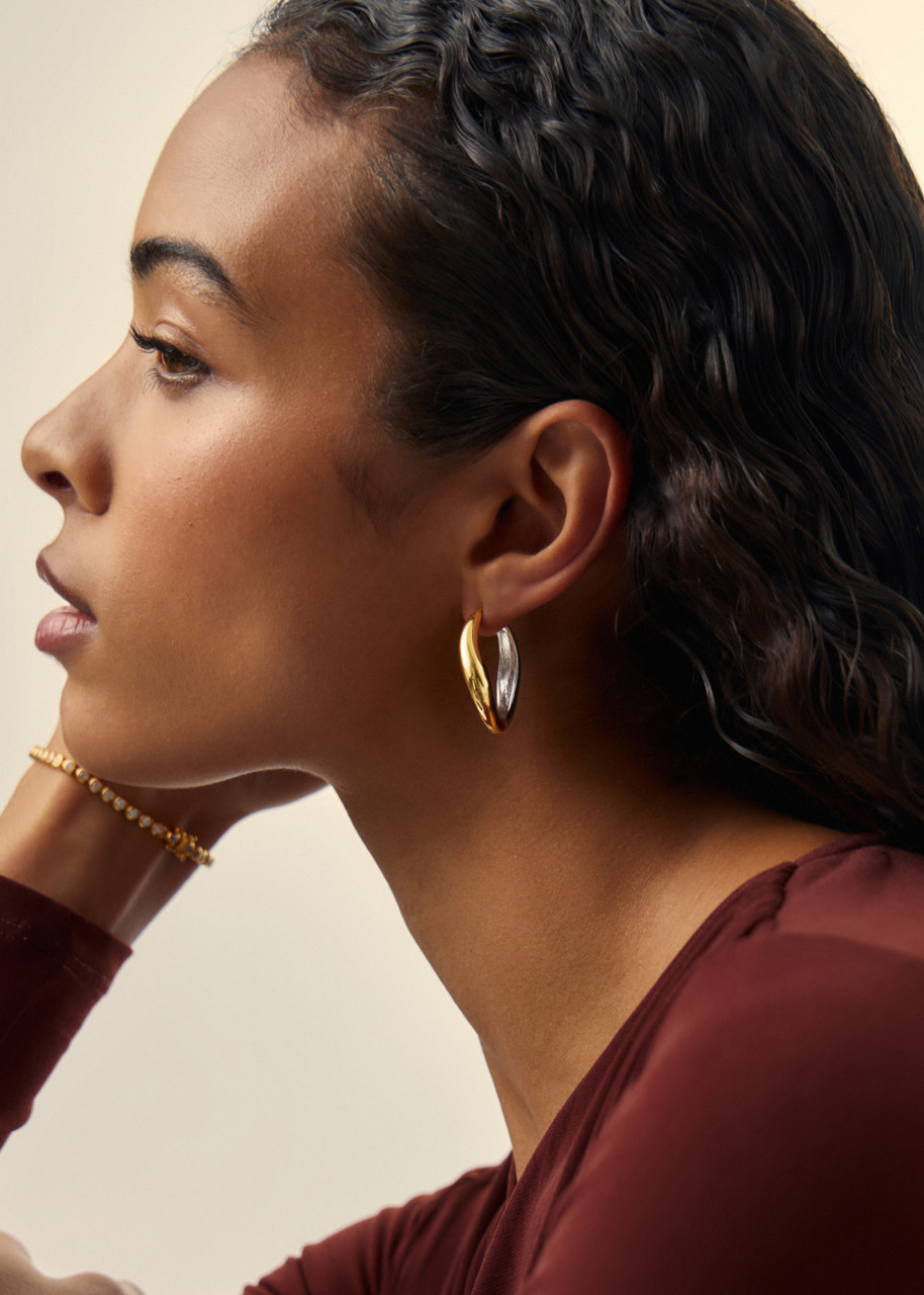 Missoma Savi Signature Large Hoop Earrings In Gold