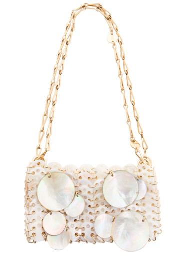 RABANNE 1969 Disc Mini pearl shoulder bag | Harvey Nichols