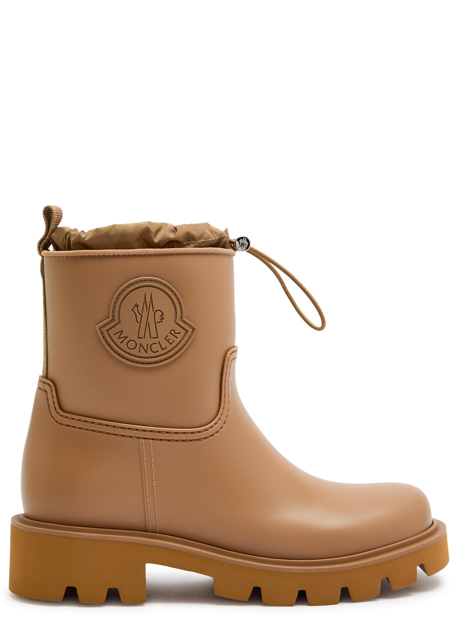 Moncler Kickstream Rubber Wellington Ankle Boots - Beige - 36 (IT36 / UK3)