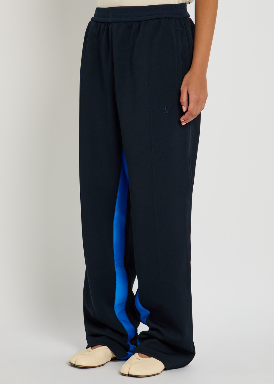 Adidas Originals + Wales Bonner Two-tone Jersey-trimmed Recycled Piqué Track Pants In Blue