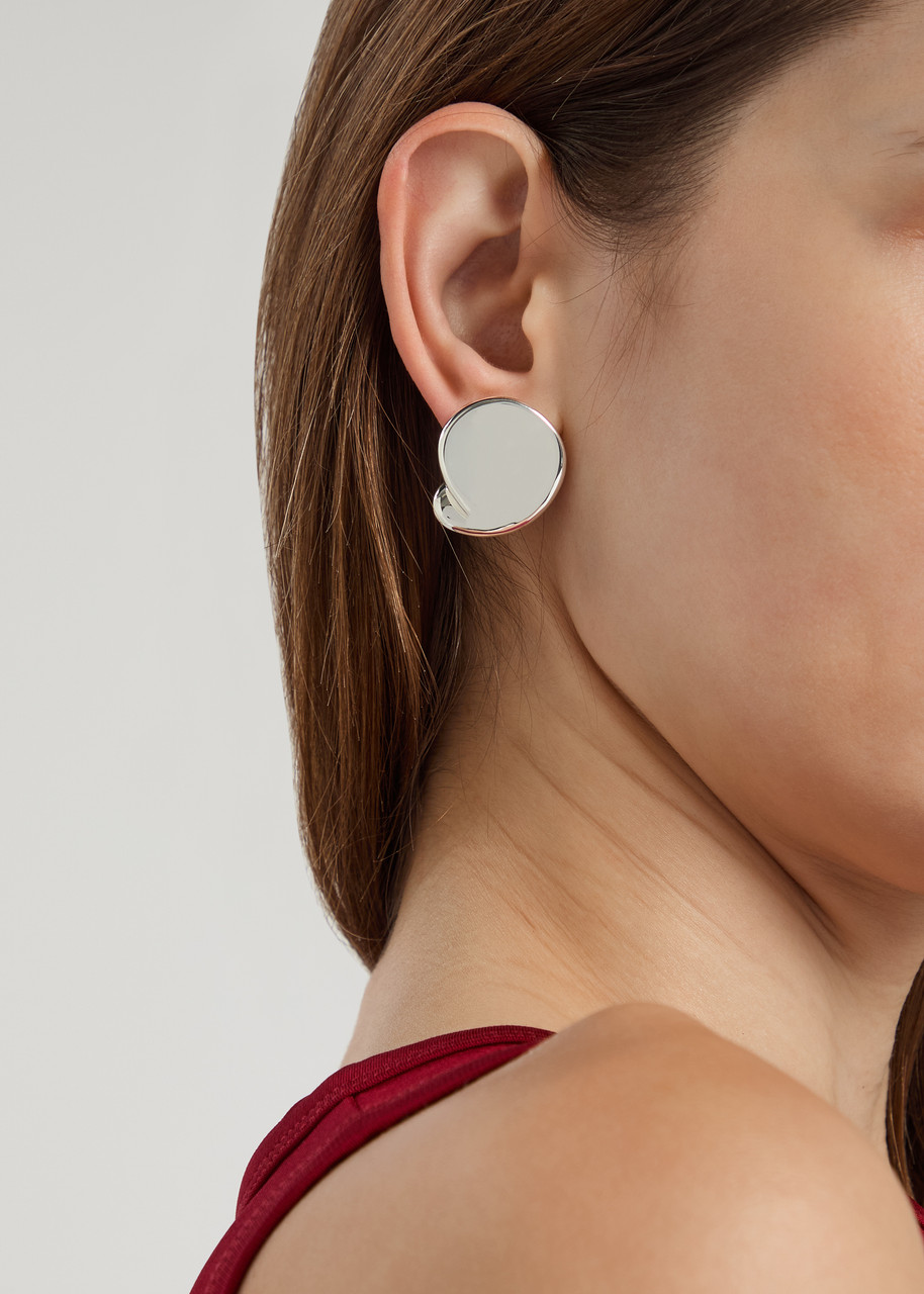 Jenny Bird Rio Button Silver-plated Stud Earrings In Silver