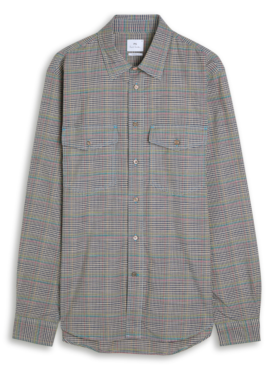 Ps By Paul Smith Ps Paul Smith Checked Cotton Shirt In Gray