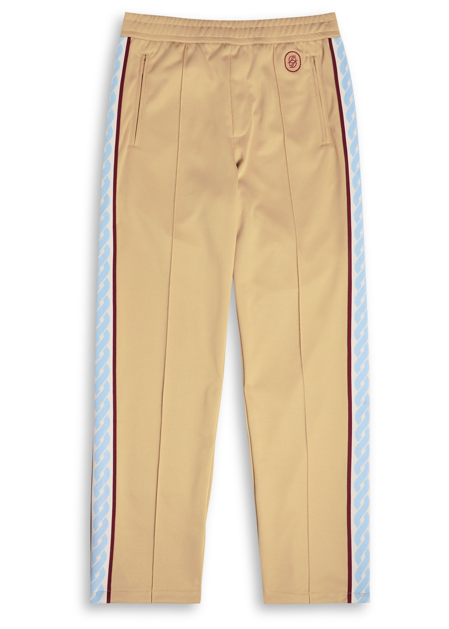 Drôle De Monsieur Le Pantalon Survetement Satin-jersey Track Pants In Brown