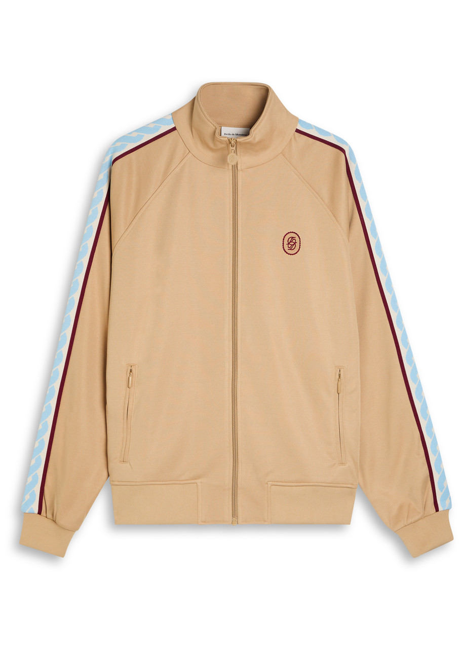 Drôle De Monsieur Le Veste Survetement Satin-jersey Track Jacket In Brown