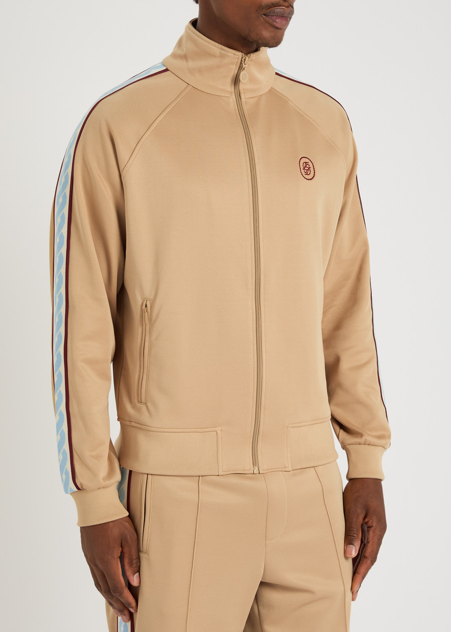 Drôle De Monsieur Le Veste Survetement Satin-jersey Track Jacket In Brown