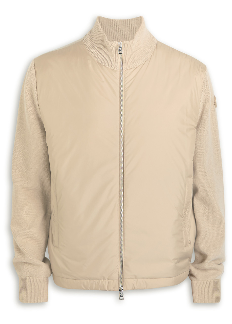 Moncler Shell and Wool-blend Jacket - Beige - S