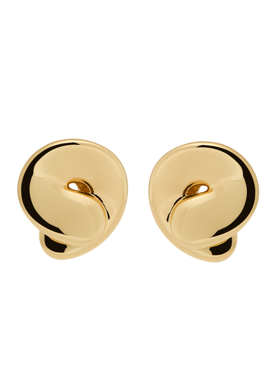 Jenny Bird Rio Button 14kt Gold-plated Stud Earrings In Gold