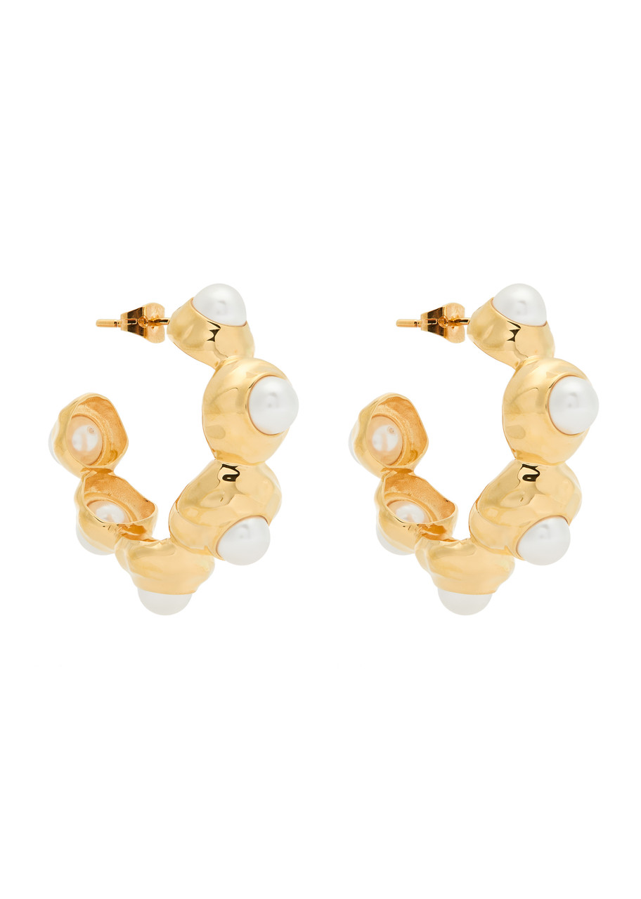 Joanna Laura Constantine Statement 18kt Gold-plated Hoop Earrings In Gold
