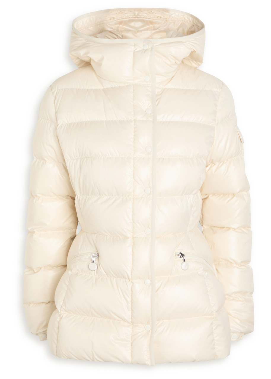 Moncler Barante Quilted Glossed Shell Jacket - Natural