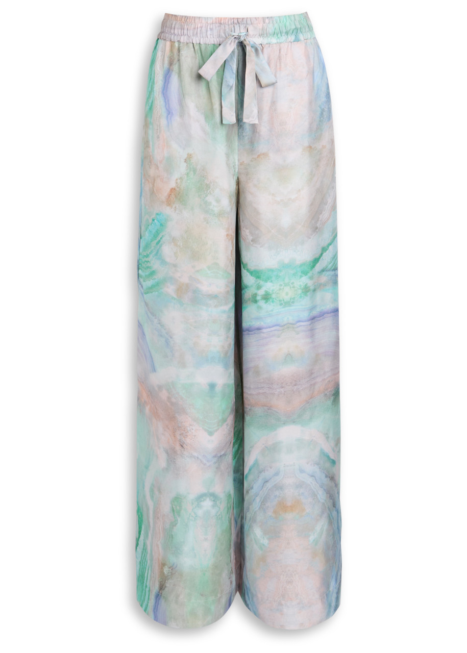 Zimmermann Illuminate Printed Silk Trousers
