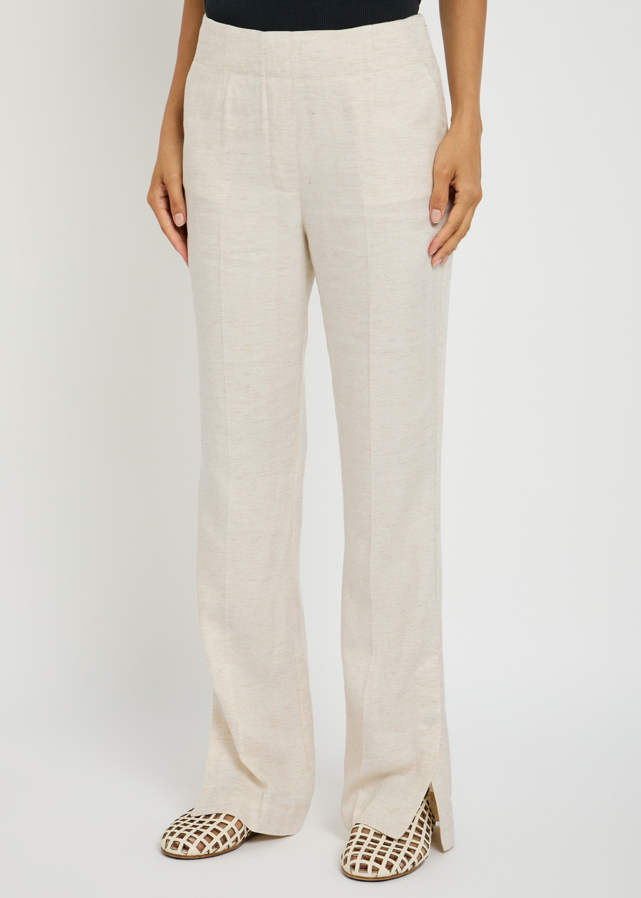 Day Birger Et Mikkelsen Milo Woven Straight-leg Trousers In White