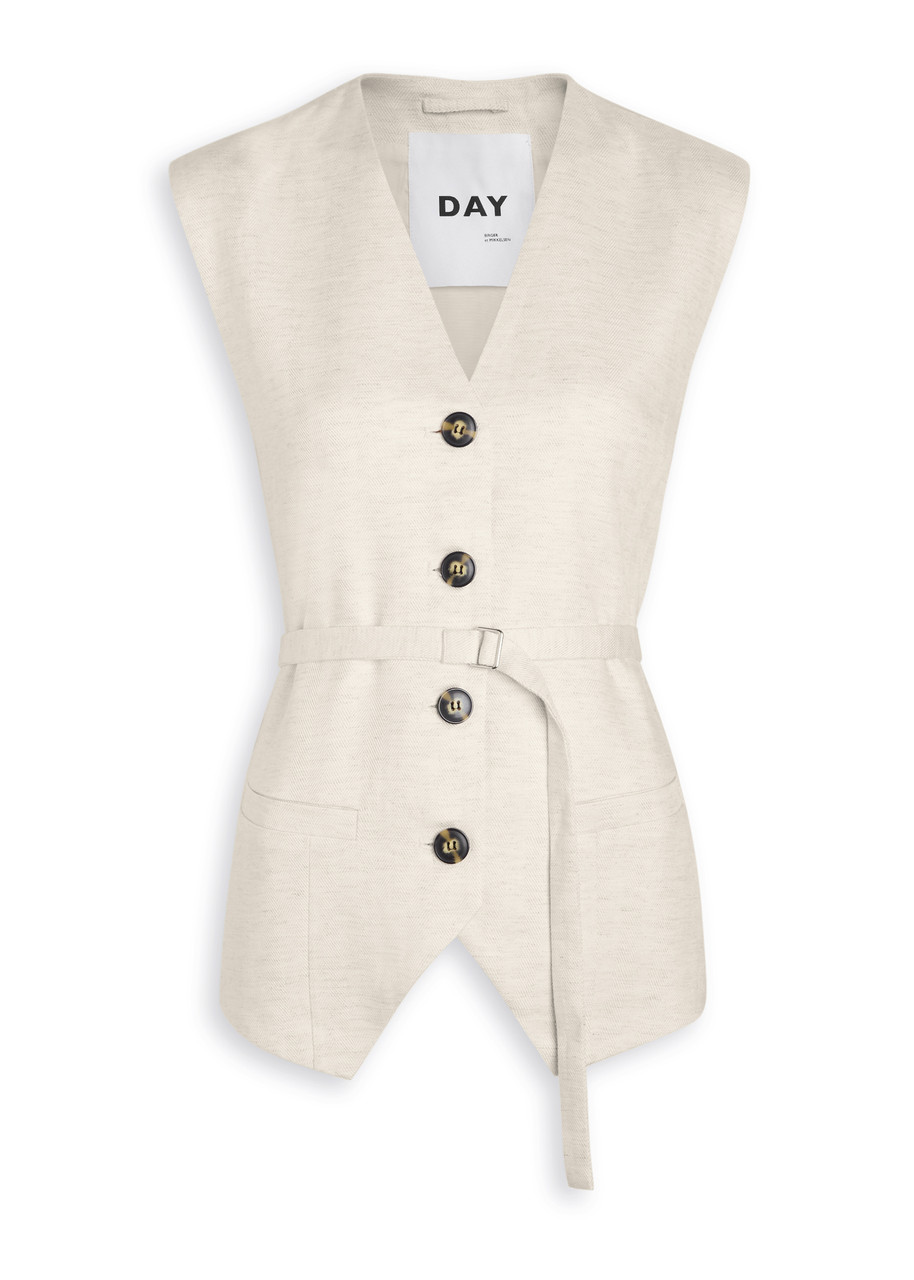 Day Birger Et Mikkelsen Palmer Woven Waistcoat Top In White