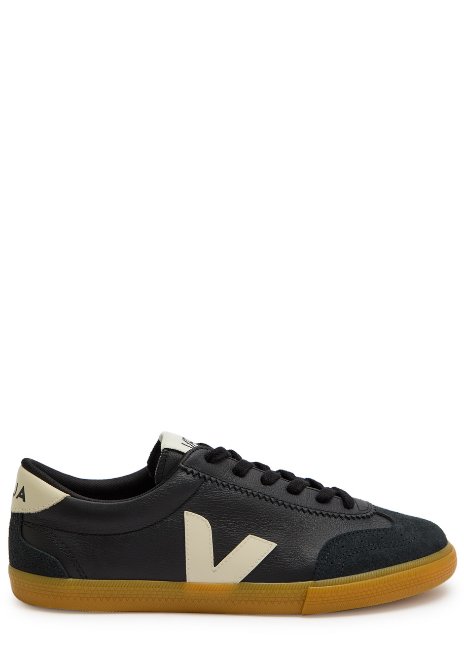 Veja Volley Panelled Grained Leather Sneakers In Multi
