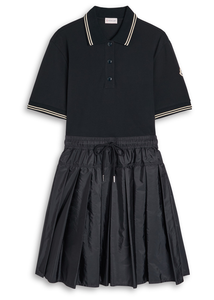 Moncler Piqué Cotton and Shell Mini Skirt - Navy - M (UK 12 / M)