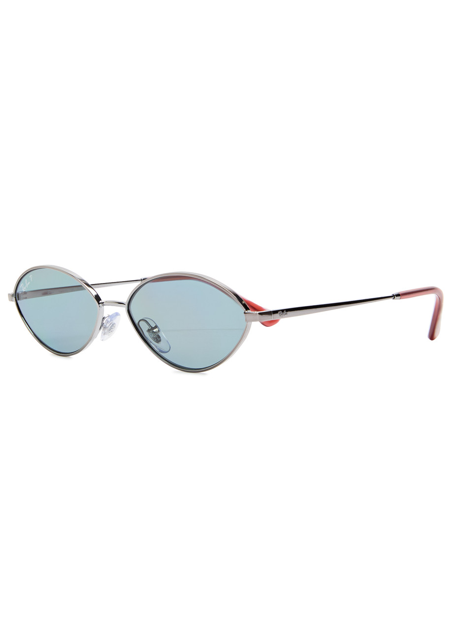 Ray-ban Kai Oval-frame Sunglasses - Grey - One Size