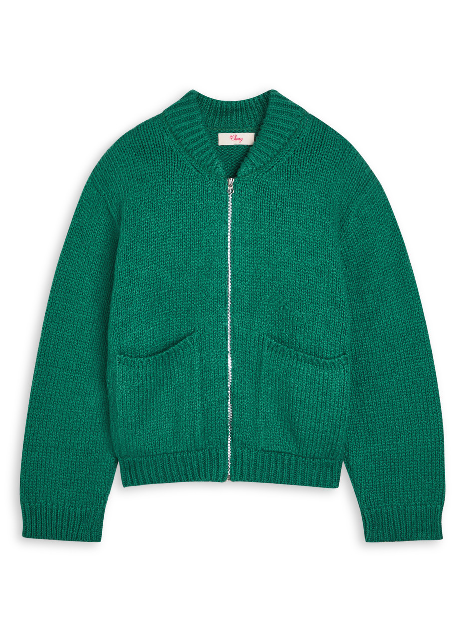 Cherry Los Angeles Logo-embroidered Knit Jumper - Teal - M