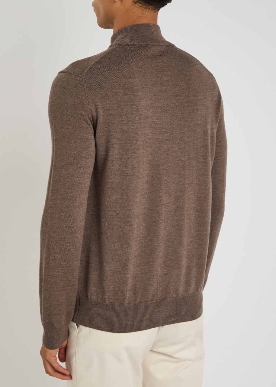  Aurélien Wool Jumper - Taupe - Xl 