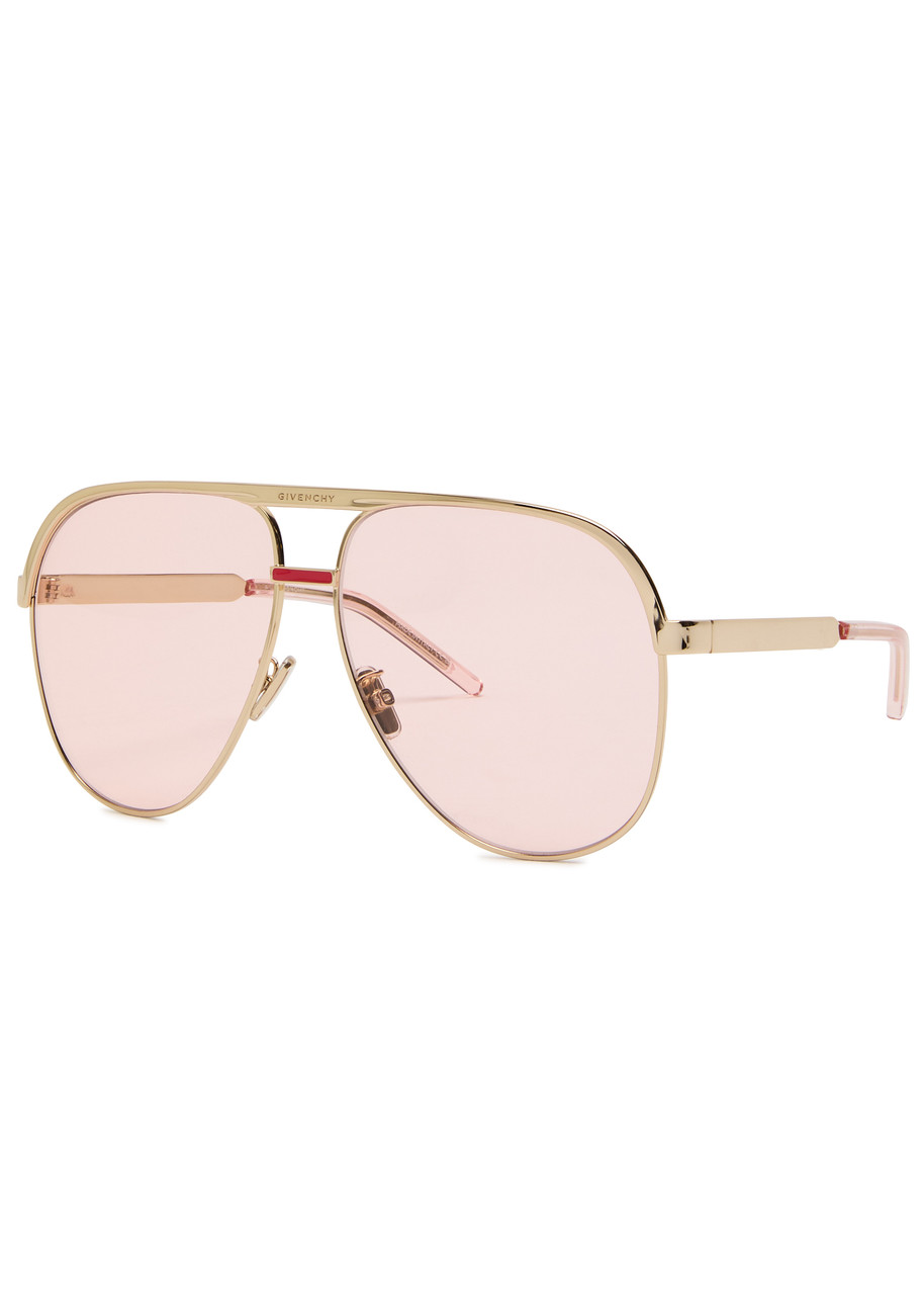 Givenchy Oversized Aviator-style Sunglasses - Gold - One Size