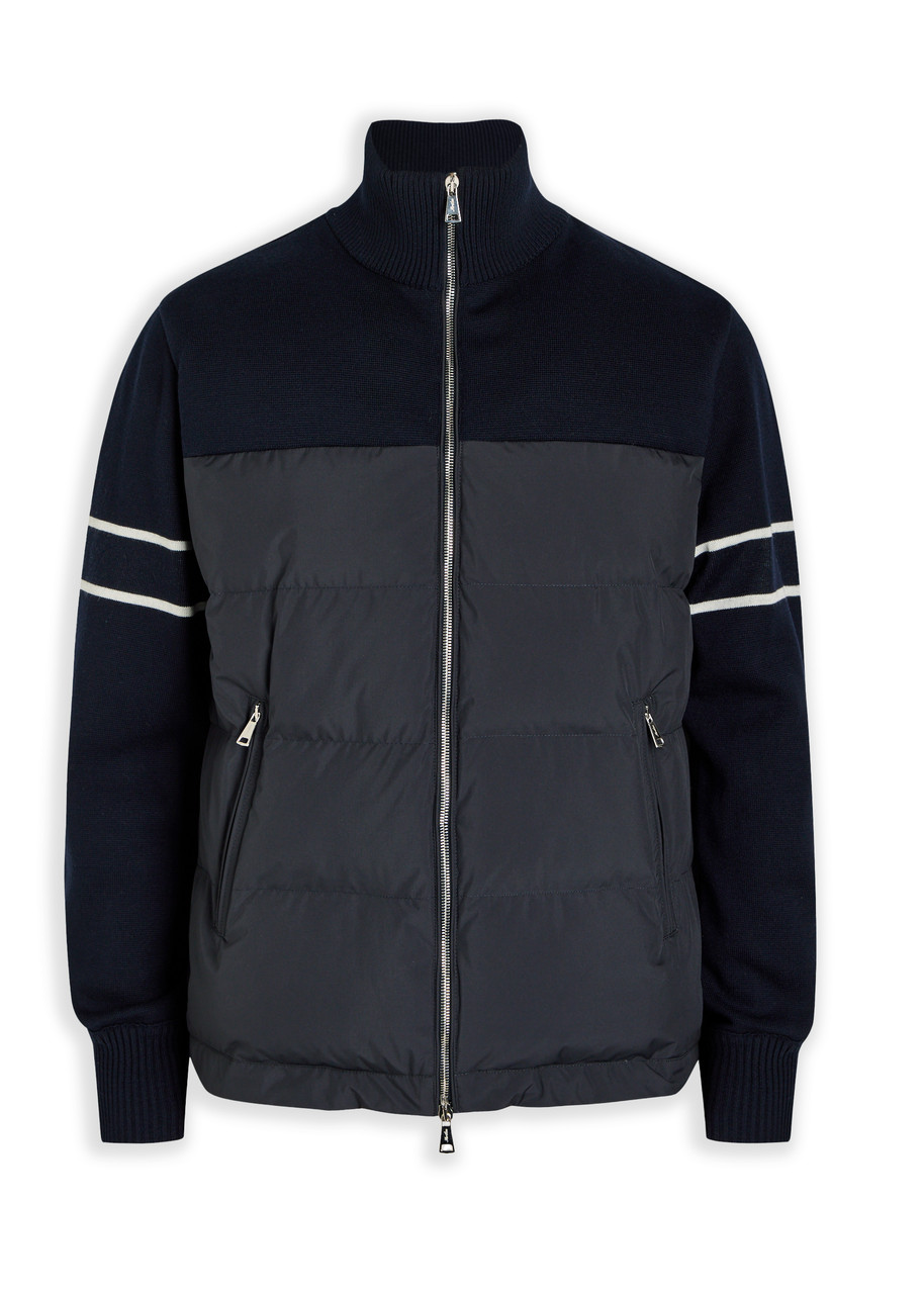 Aurélien Frost Quilted Wool-blend and Shell Jacket - Navy - Xxl