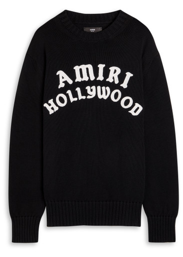 AMIRI ブラックニットセーター クラブハリウッド　L AMIRI Hollywood Crew knit jumper | Harvey Nichols