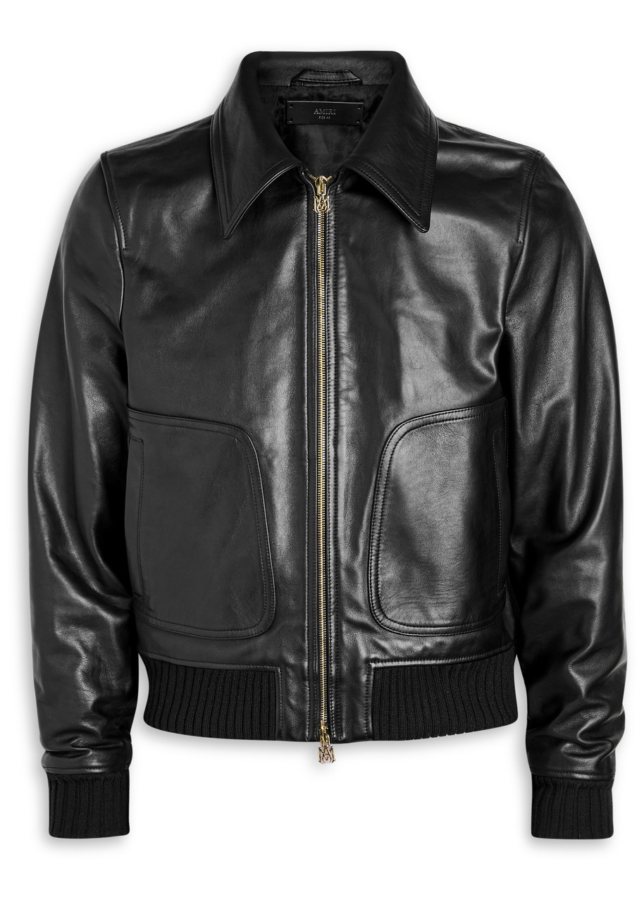 Amiri Blouson Leather Jacket – Black – 50 (IT50 / L) Amiri Blouson Leather Jacket – Black – 50 (IT50 / L)