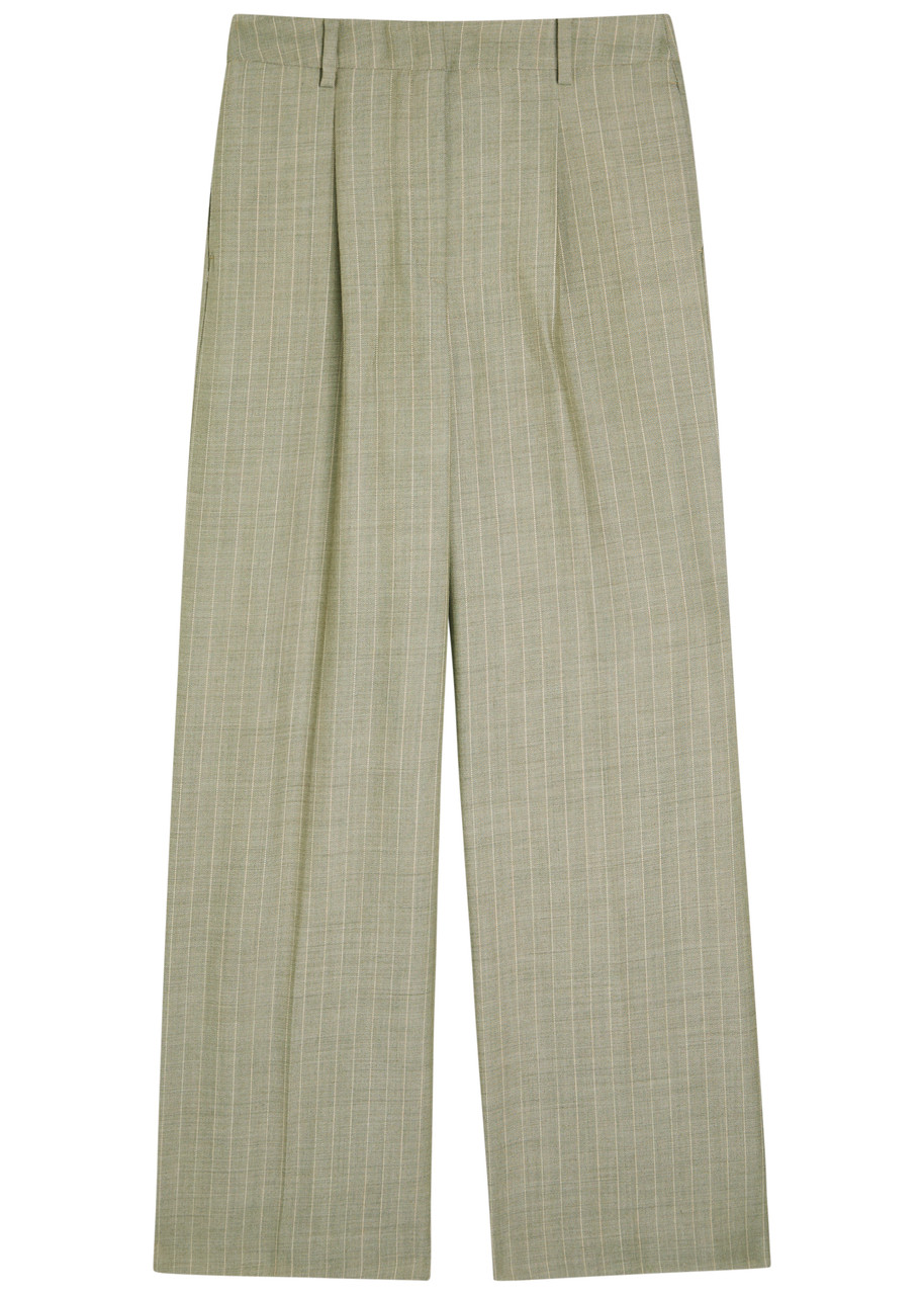 Skall Studio Thom Pinstripe Wool Trousers - Grey - 42 (UK14 / L)