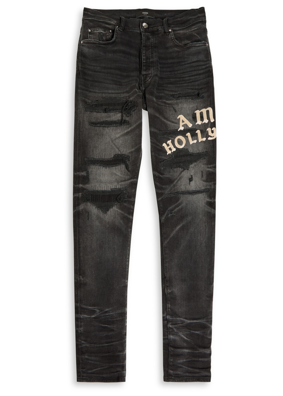 Amiri Hollywood Stretch-denim Slim-leg Jeans - Black - 30 (W30 / S)