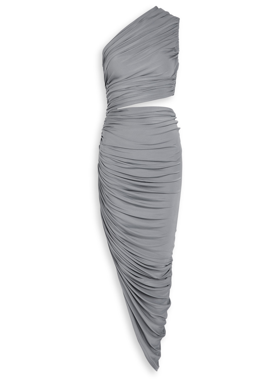 Alaïa Cut-out Stretch-jersey Midi Dress - Grey - 40 (UK12 / M)