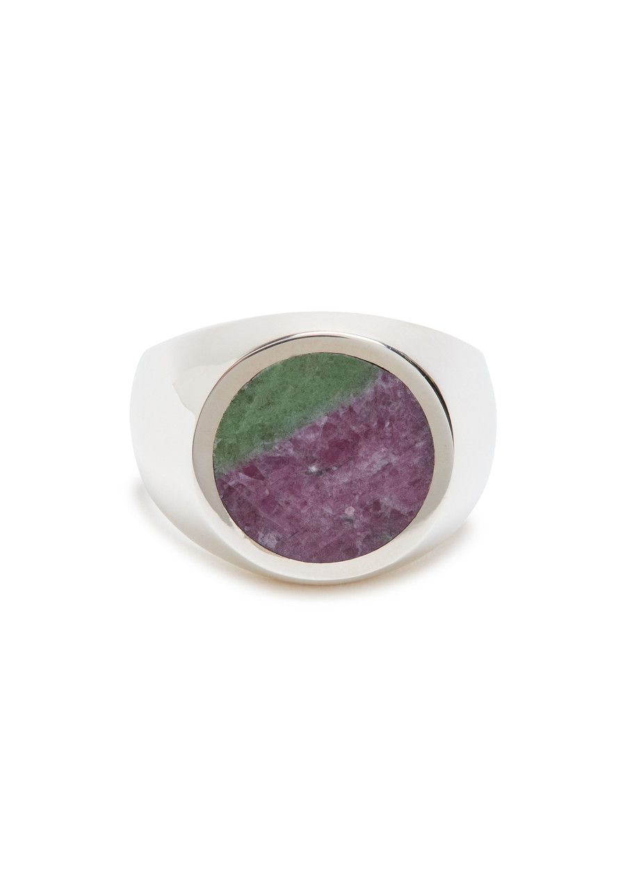 Legier Stone-embellished Signet Ring - Silver - 6.5 (M 1/2)