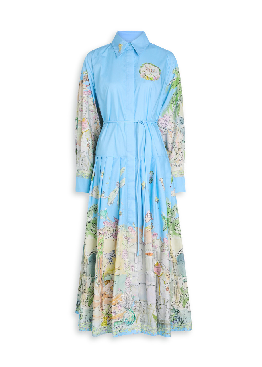 Alemais Anouk Printed Cotton Midi Shirt Dress - Multicoloured - 12 (UK12 / M)