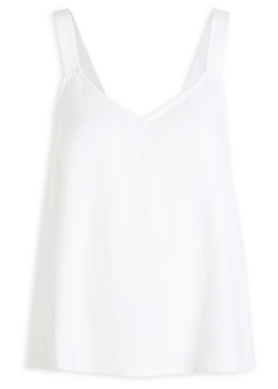 Eberjey Linen-blend Camisole top - White - S (UK8-10 / S)