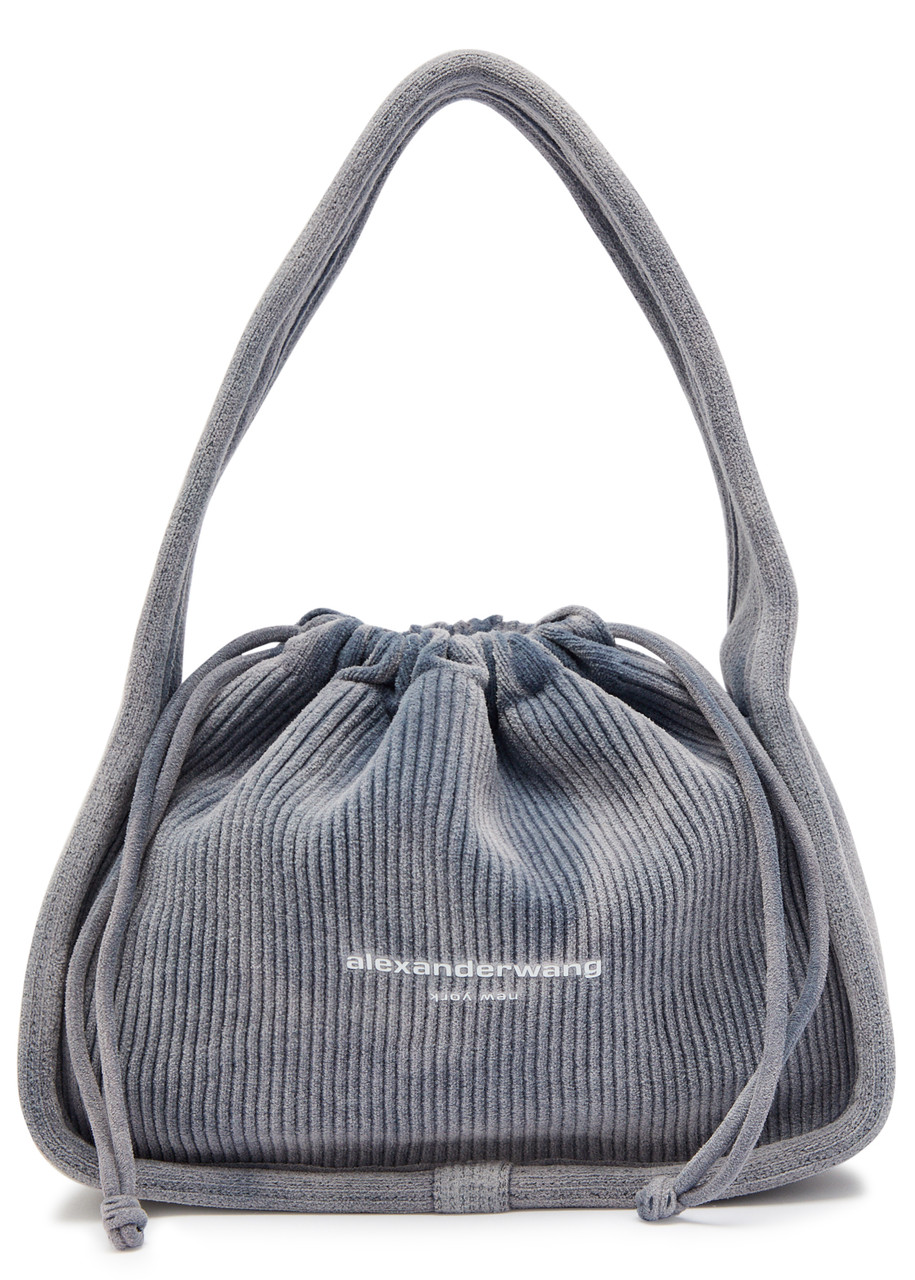 Alexander Wang Ryan Ribbed-knit top Handle bag - Light Blue - One Size