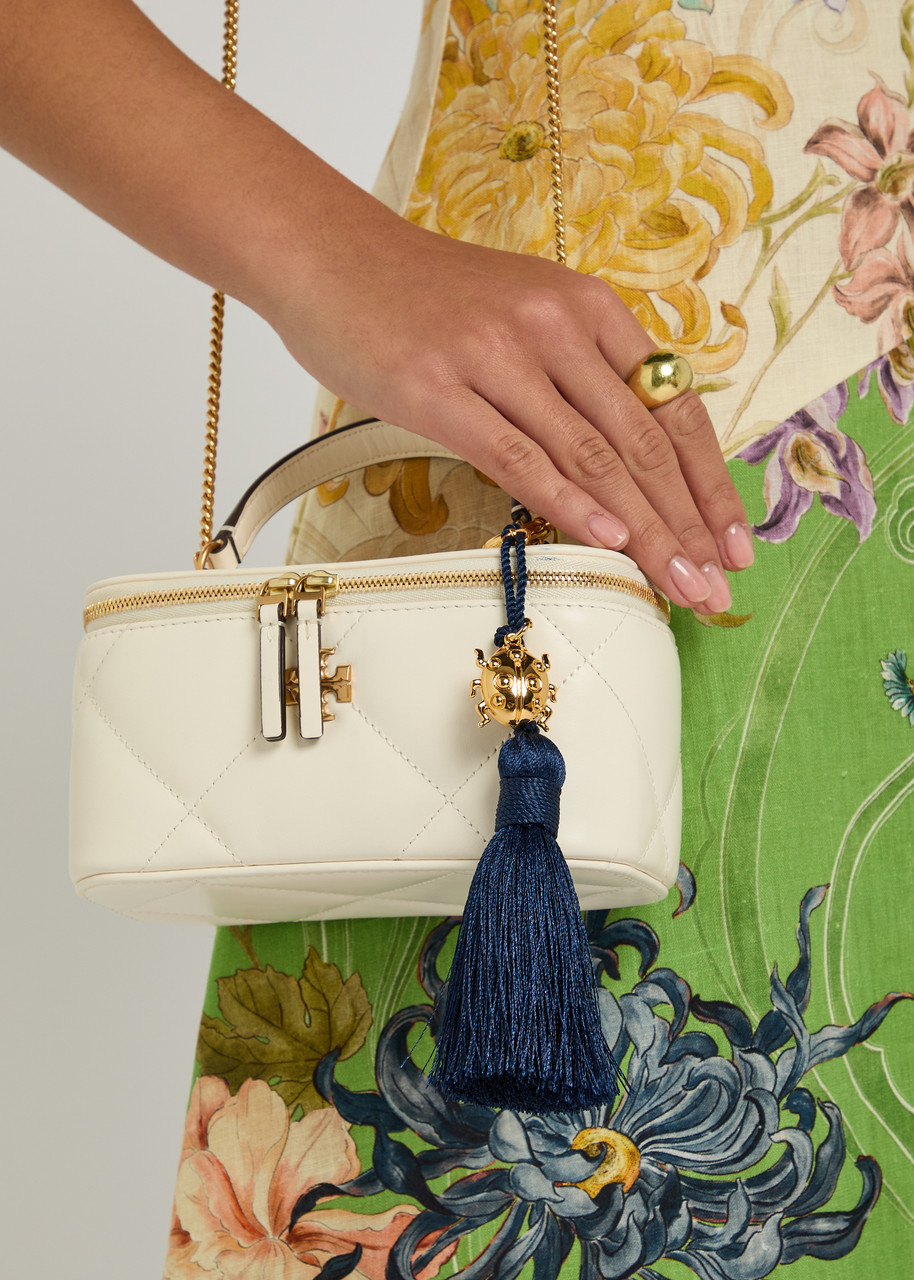  Timeless Pearly Tassel 24kt Gold-plated Keyring - Blue - One Size 