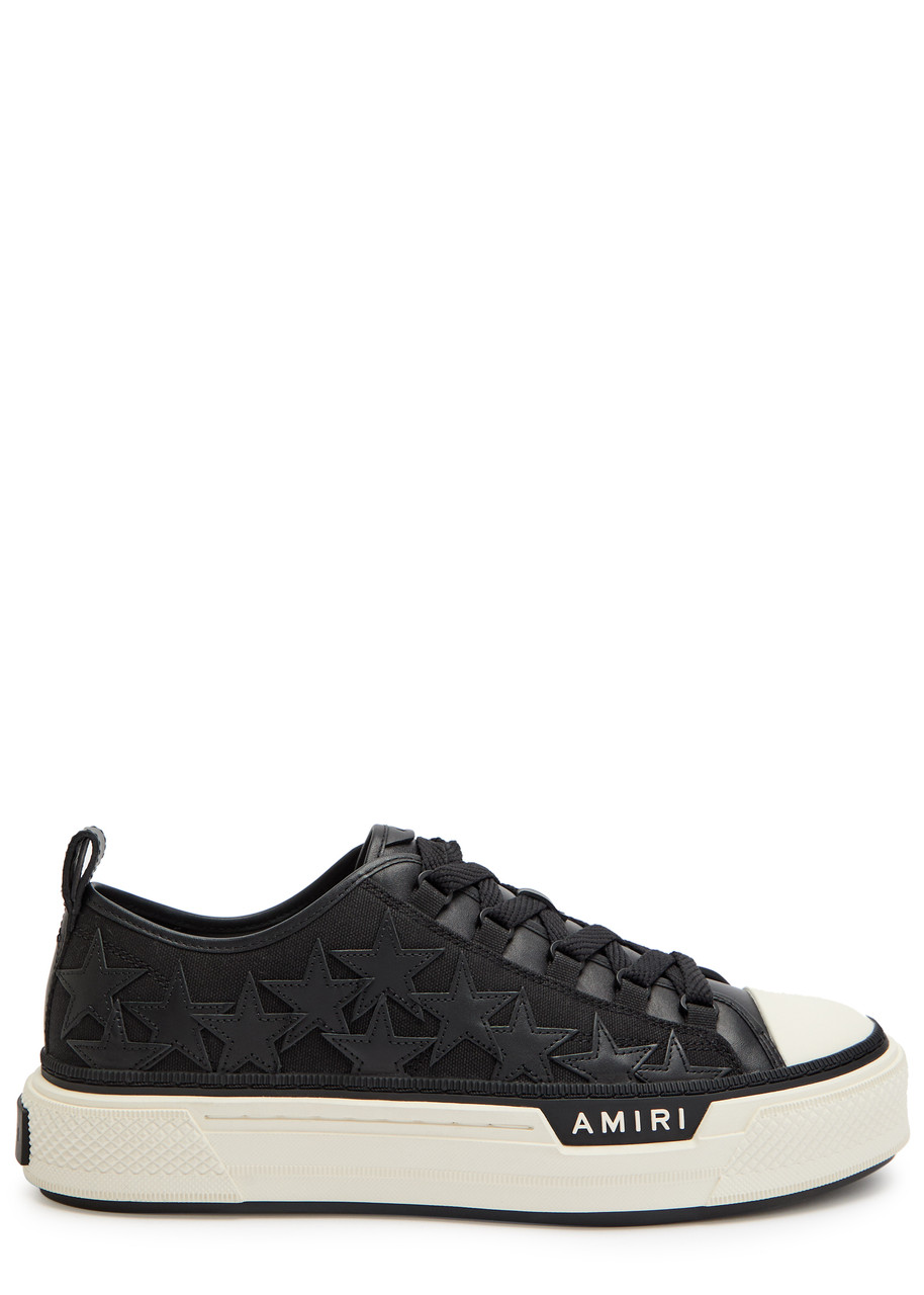 Amiri Court Low Appliquéd Leather Sneakers - Black - 43 (IT43 / UK9)