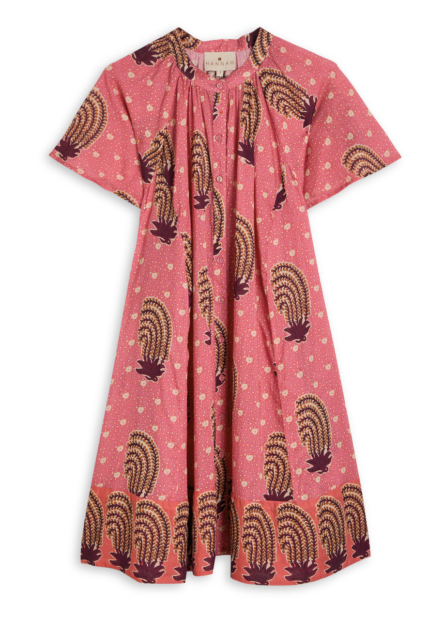 Hannah Artwear Sally Printed Cotton Mini Dress - Pink