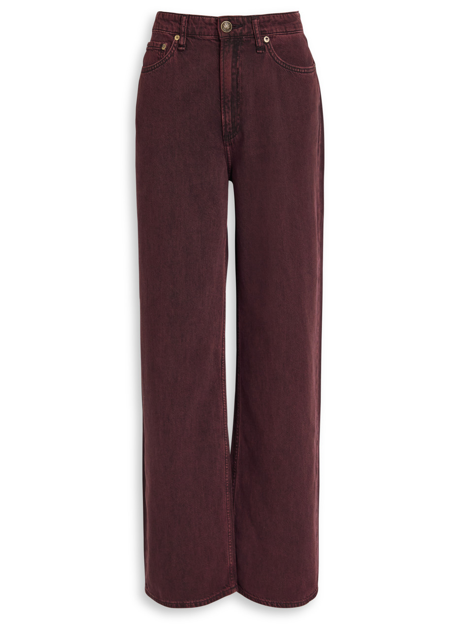 Rag & Bone Featherweight Logan Wide-leg Jeans - Burgundy - 29 (W29 / UK12 / M)
