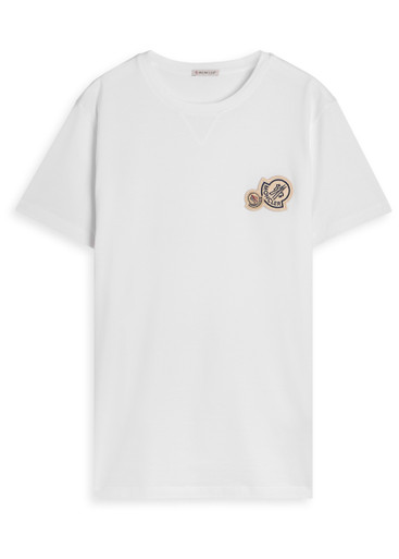MONCLER Logo-appliquéd cotton T-shirt | Harvey Nichols