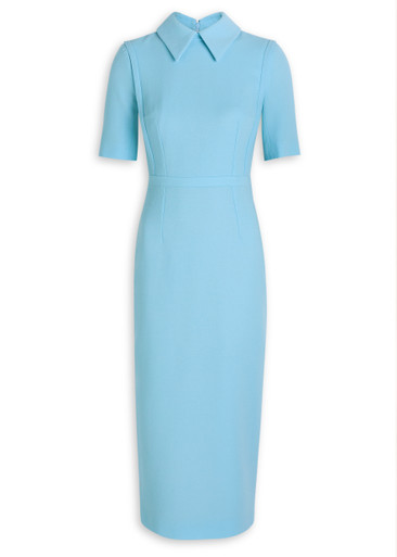 EMILIA WICKSTEAD Valetta darted wool-crepe midi dress Harvey Nichols