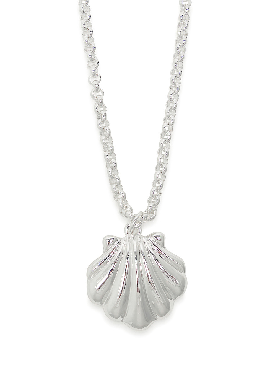 Timeless Pearly Shell Sterling Silver Necklace - One Size