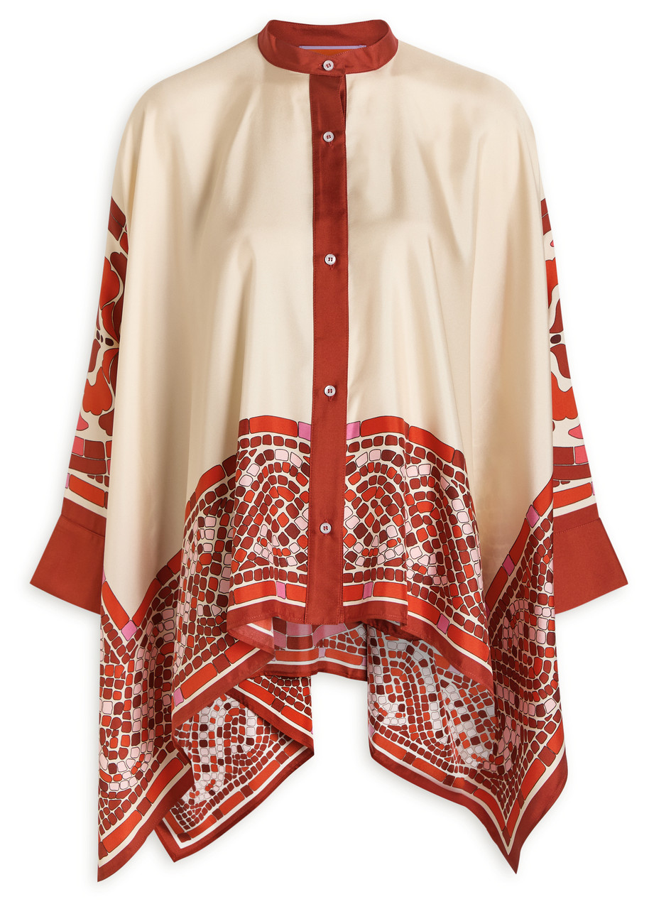 LA Double J Foulard Printed Silk-satin Blouse - Multicoloured - M (UK12 / M)