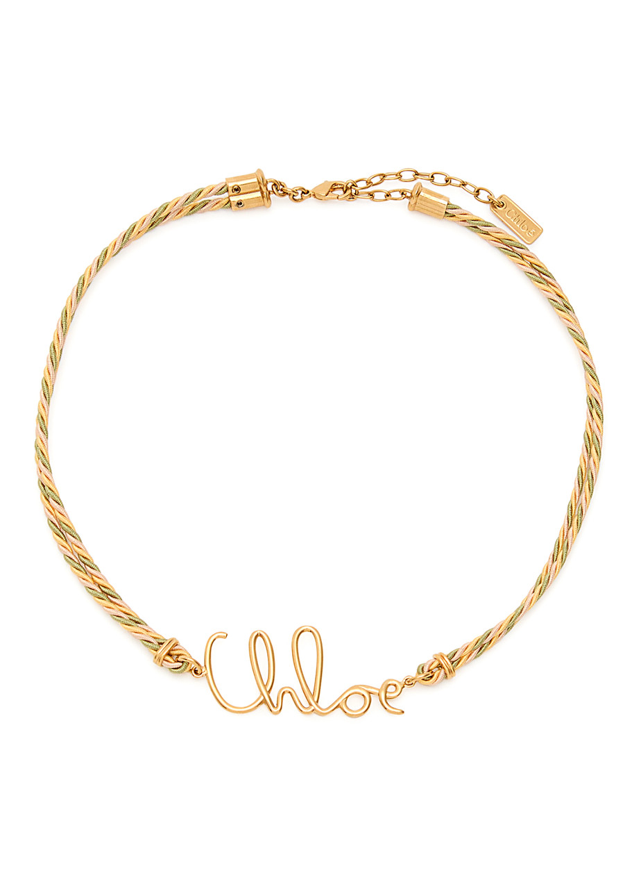 Chloe The Chloé Plage Logo Necklace - Beige - One Size
