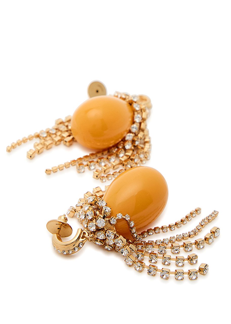  Chloe The Chloé Glow Embellished Drop Earrings - Yellow - One Size 