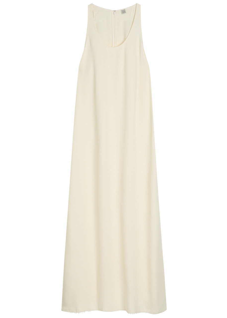 Totême Toteme Scoop-neck Woven Midi Dress