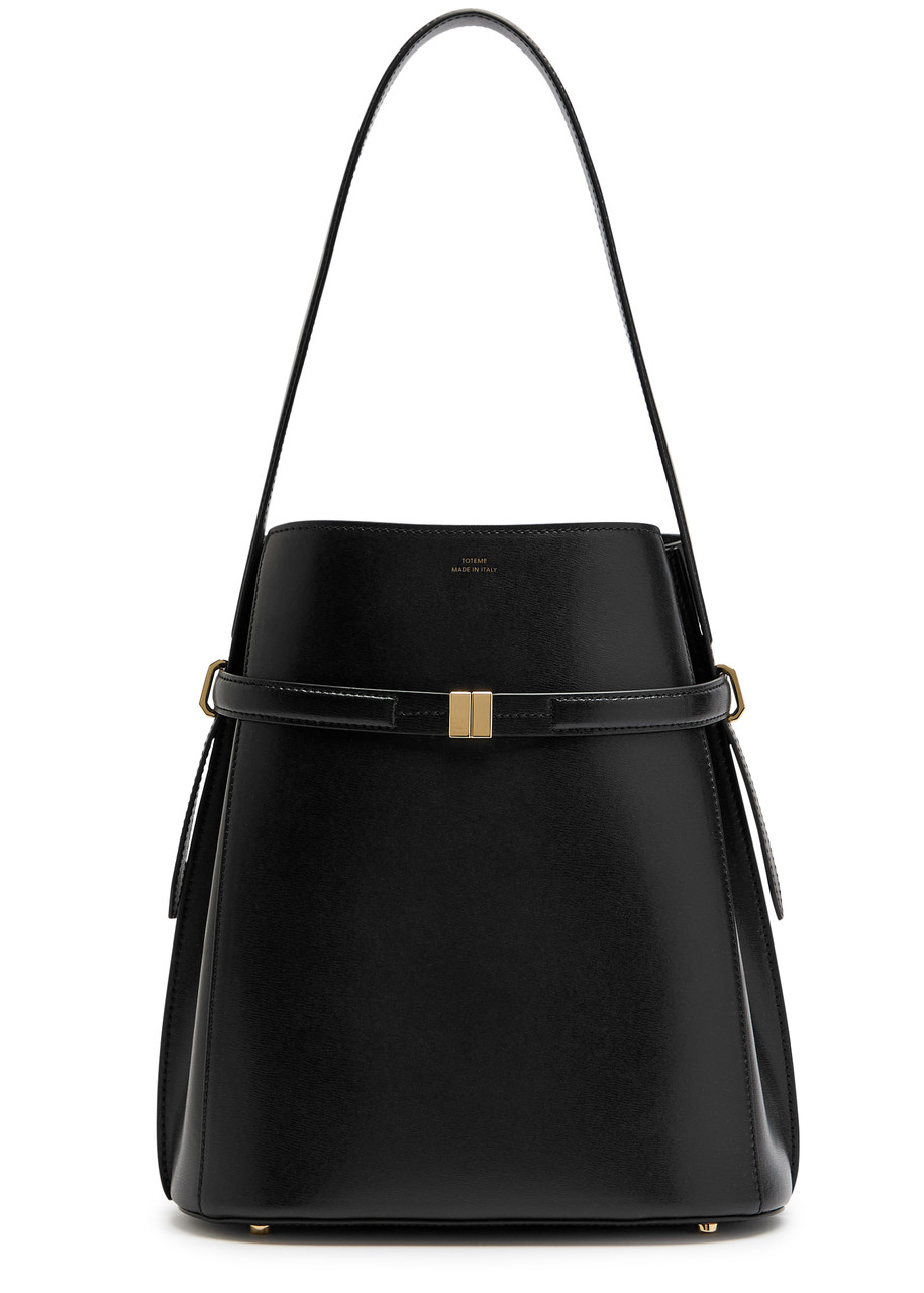 Toteme Belted Leather Bucket bag - Black - One Size
