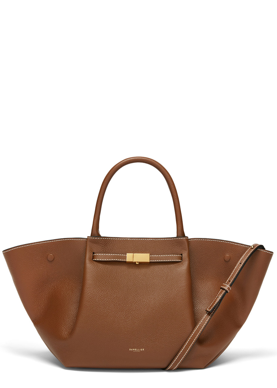 Demellier New York Midi Grained Leather Tote - Tan - One Size